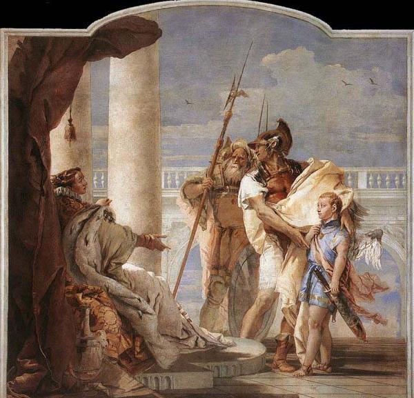 TIEPOLO, Giovanni Domenico Aeneas Introducing Cupid Dressed as Ascanius to Dido Germany oil painting art